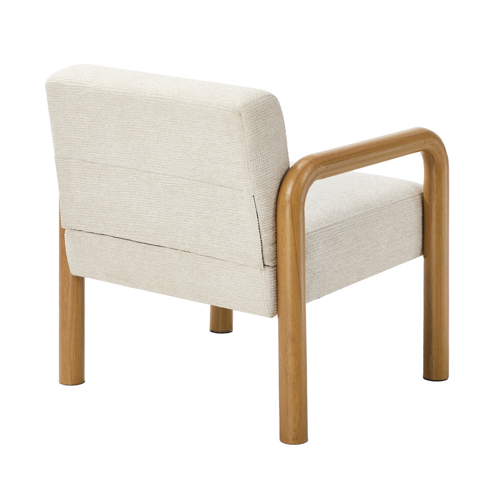 Accent Armchair Beige Lounge 67x71x75cm