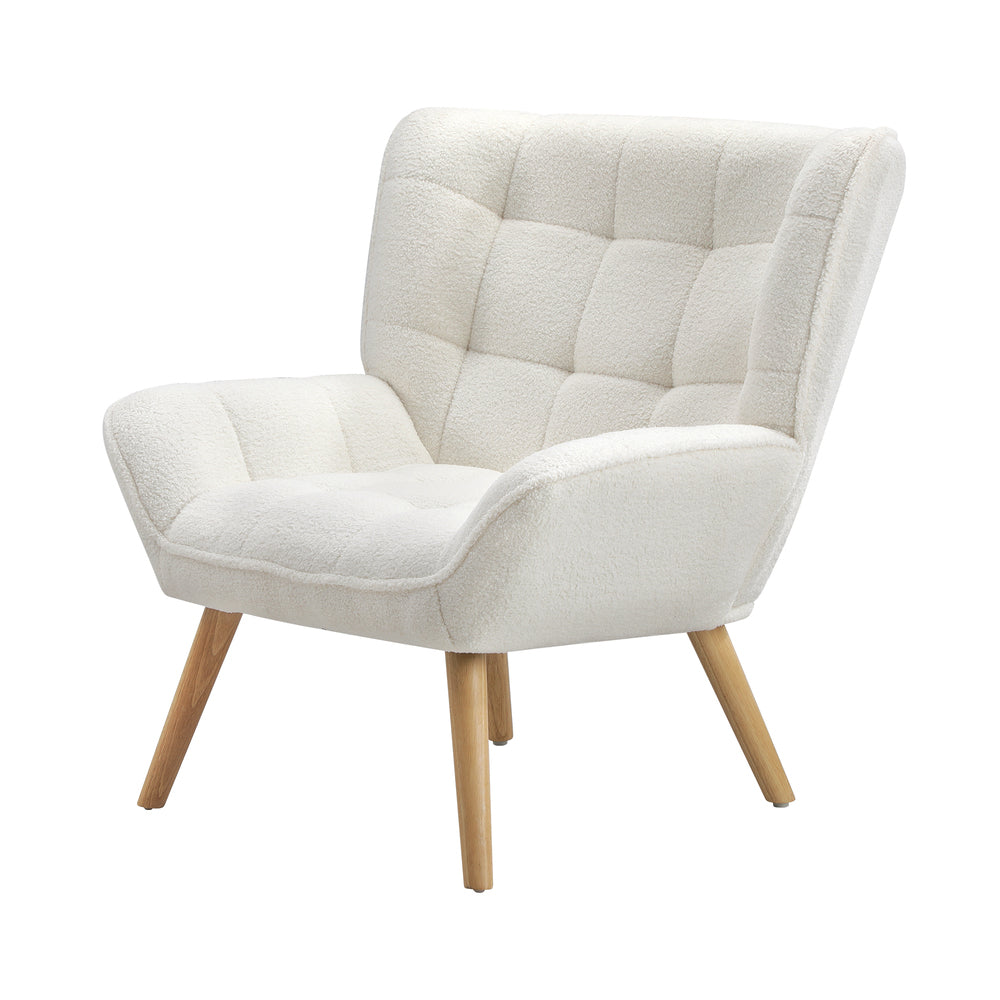 Armchair Sofa Lounge Fabric/Sherpa Upholstered Tub