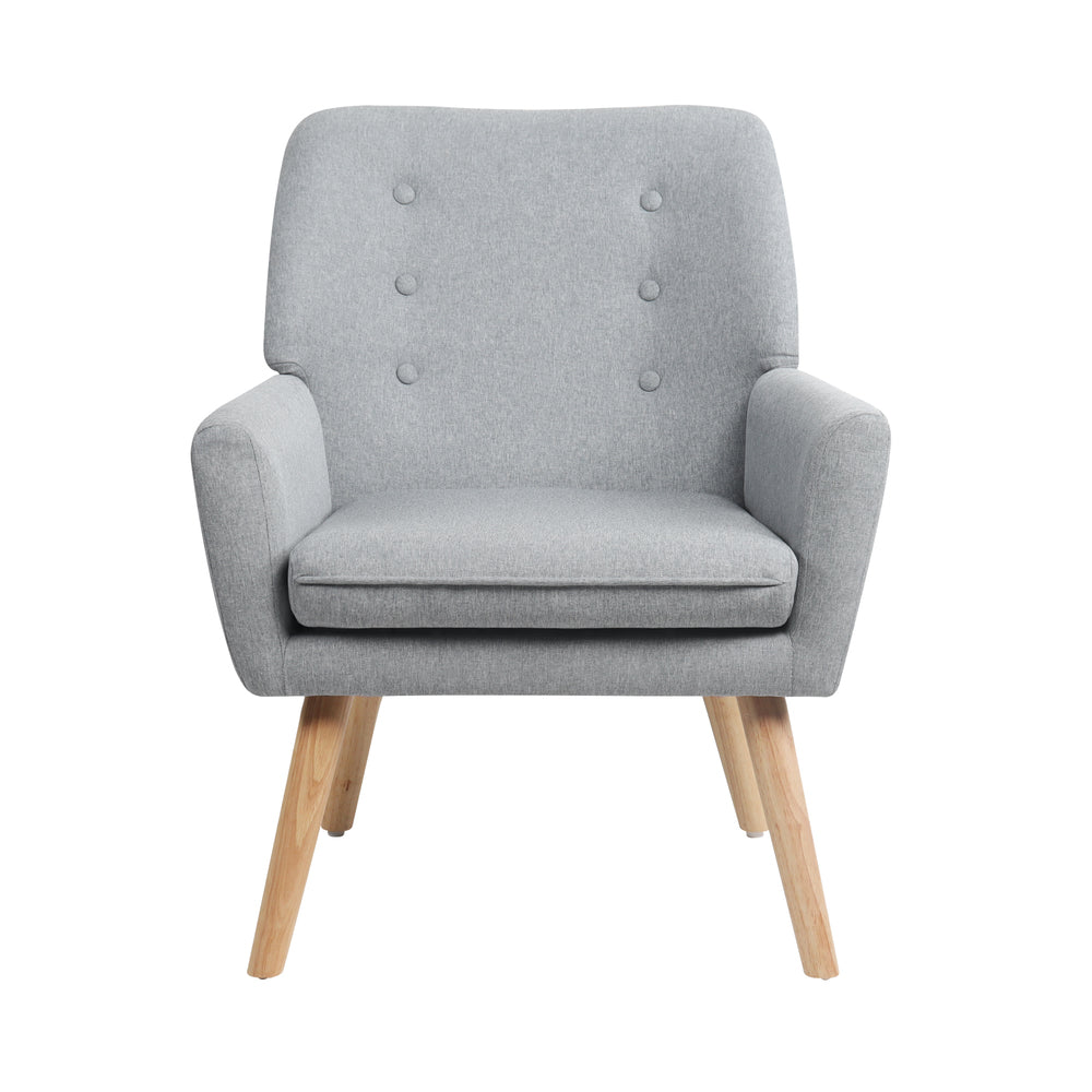 Armchair Linen Fabric Beige