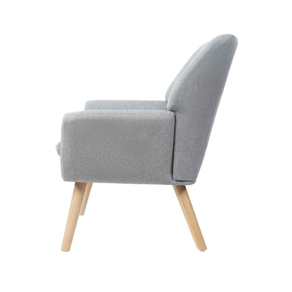 Armchair Linen Fabric Beige