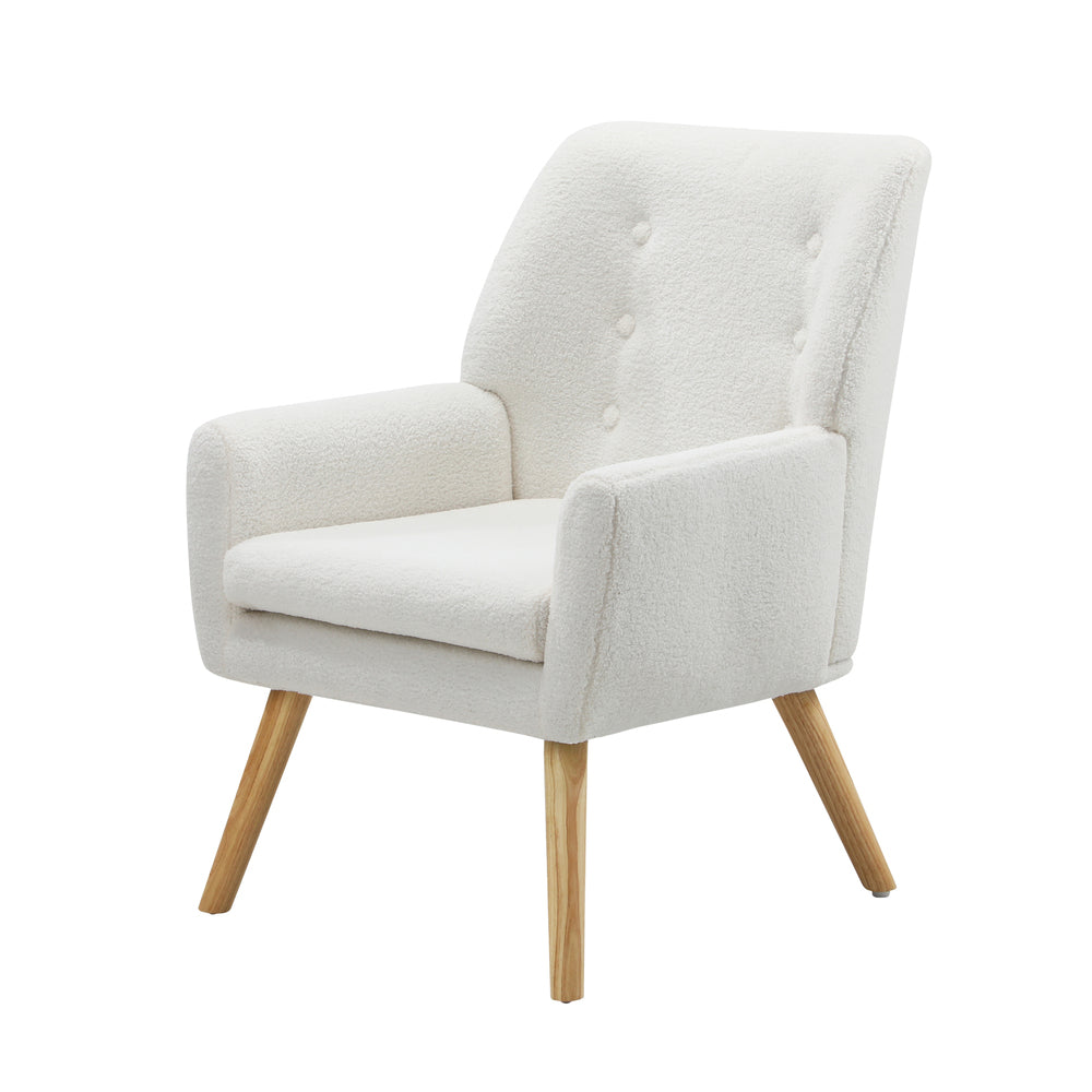 Armchair Linen Fabric Beige
