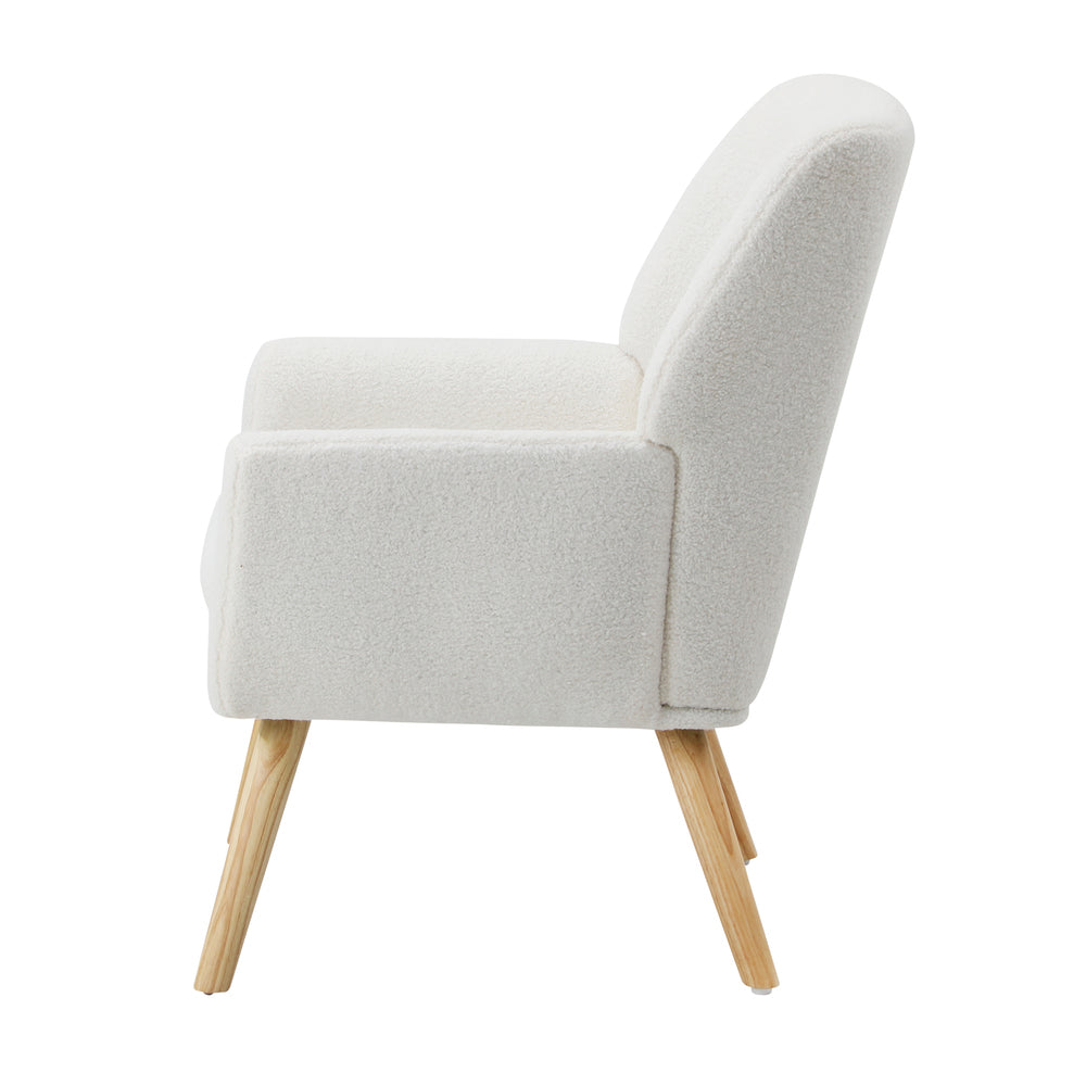 Armchair Linen Fabric Beige