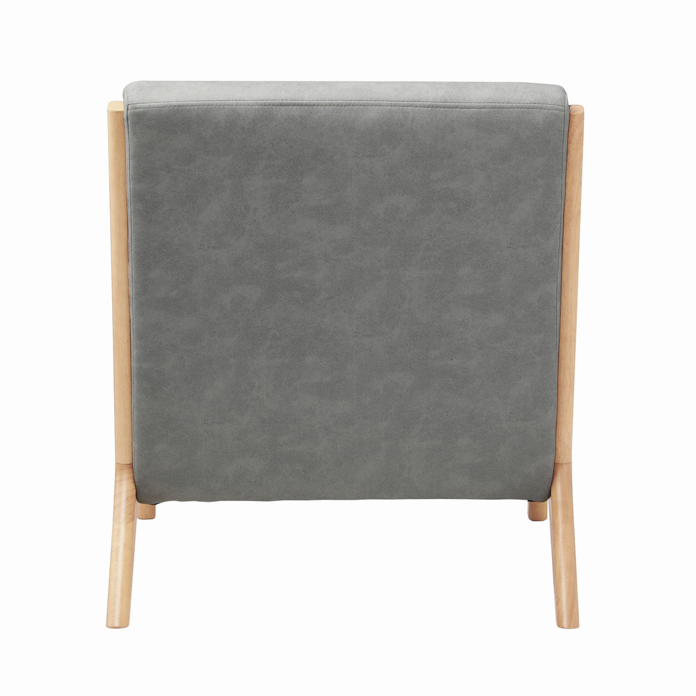 Armchair Lounge Chair Couches Sofa Wood Light Grey