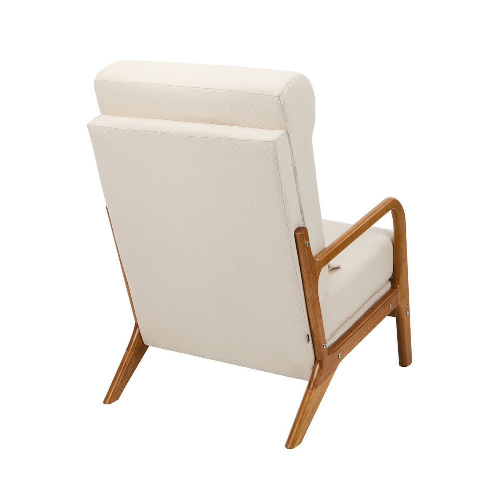 2x Linen Fabric Armchair Lounge Chair With Lumbar Pillow Green/Beige Upholstered Seating