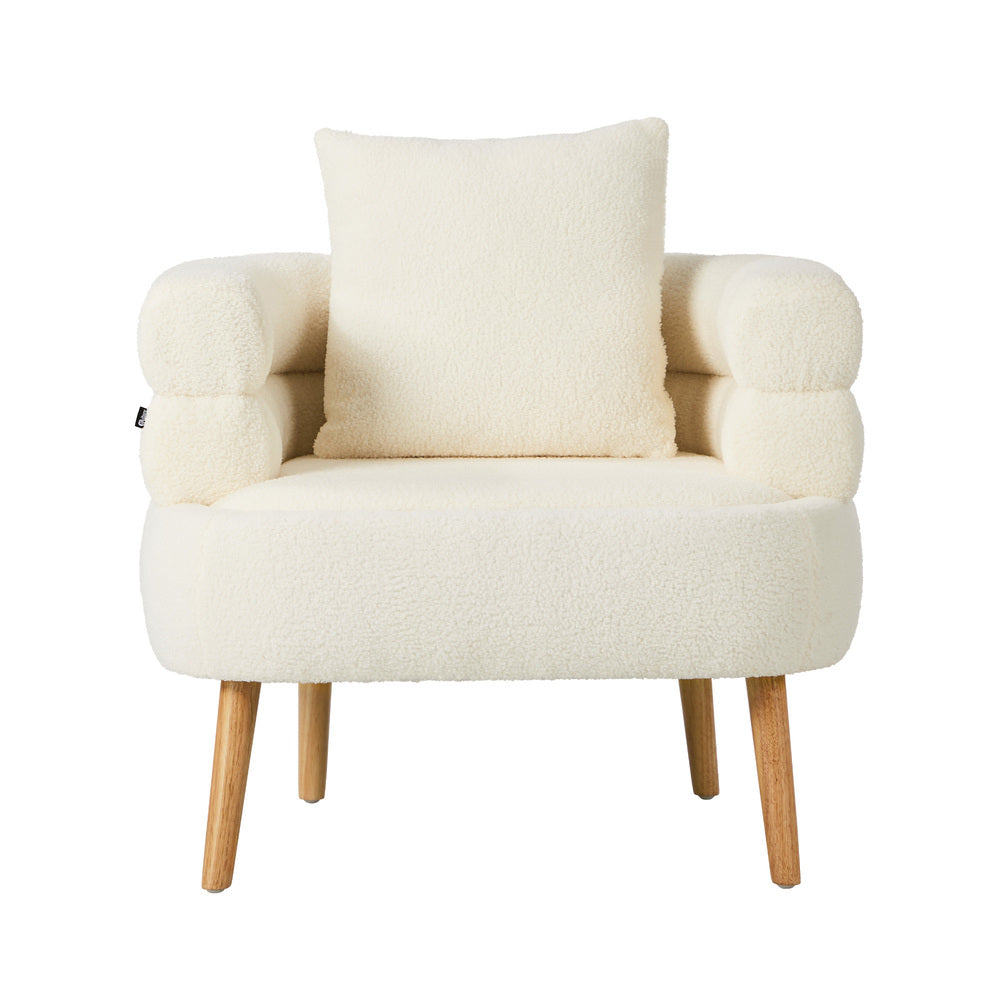 Sherpa Tub Armchair White 2-Pack | Simpledeals