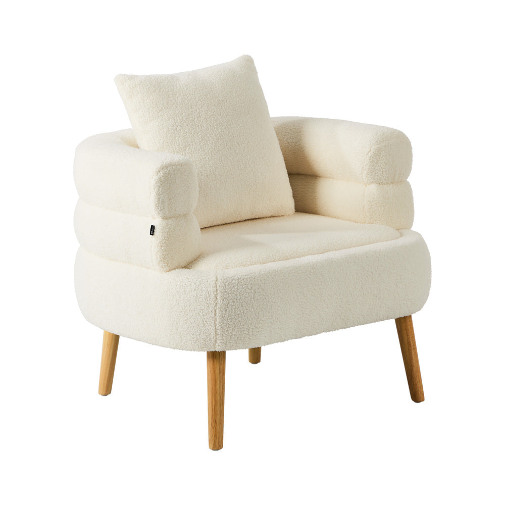 Sherpa Tub Armchair White 2-Pack | Simpledeals