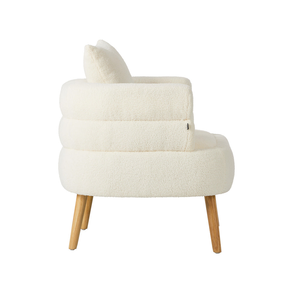 Sherpa Tub Armchair White 2-Pack | Simpledeals