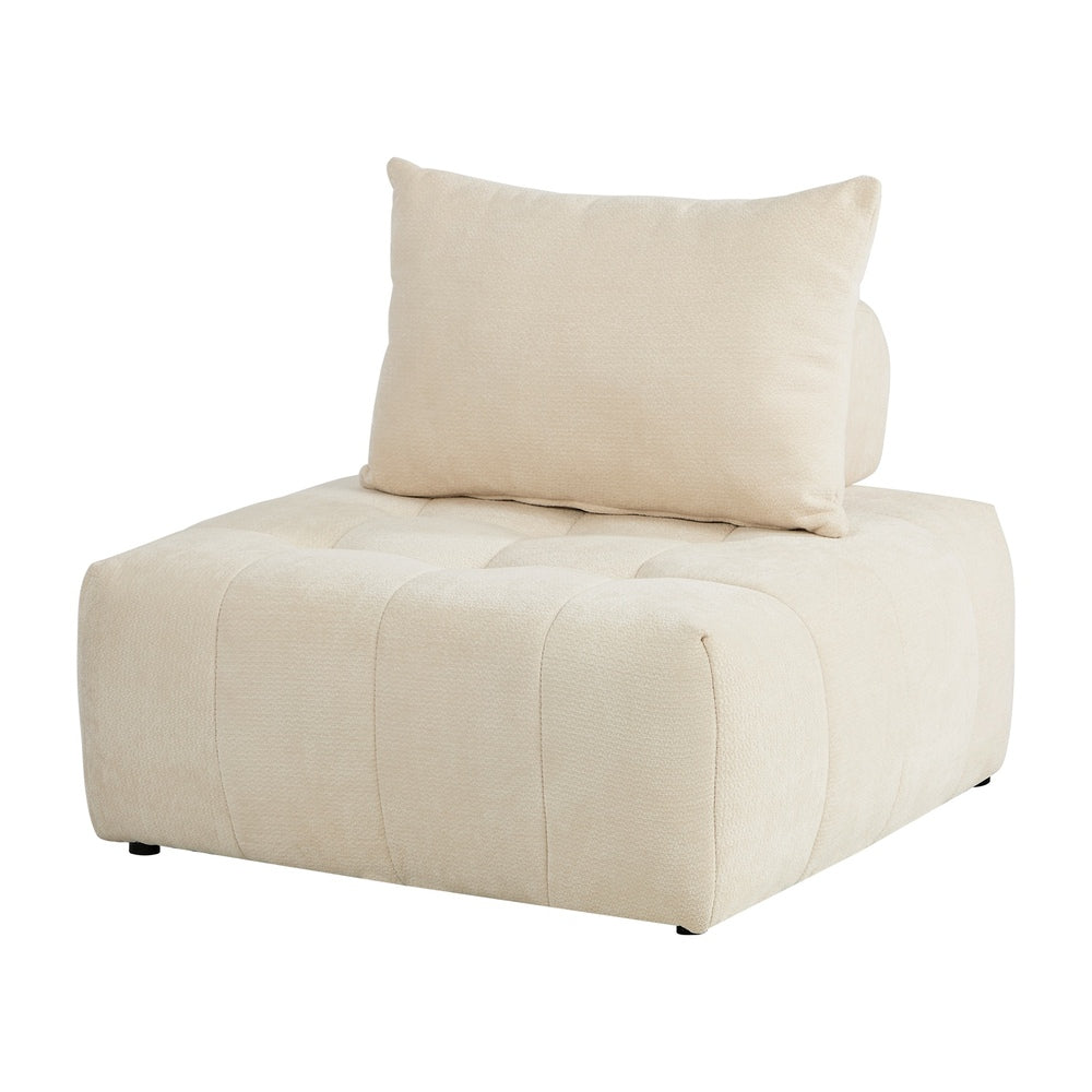 Chenille Floor Sofa Modular Armless Beige | Simpledeals