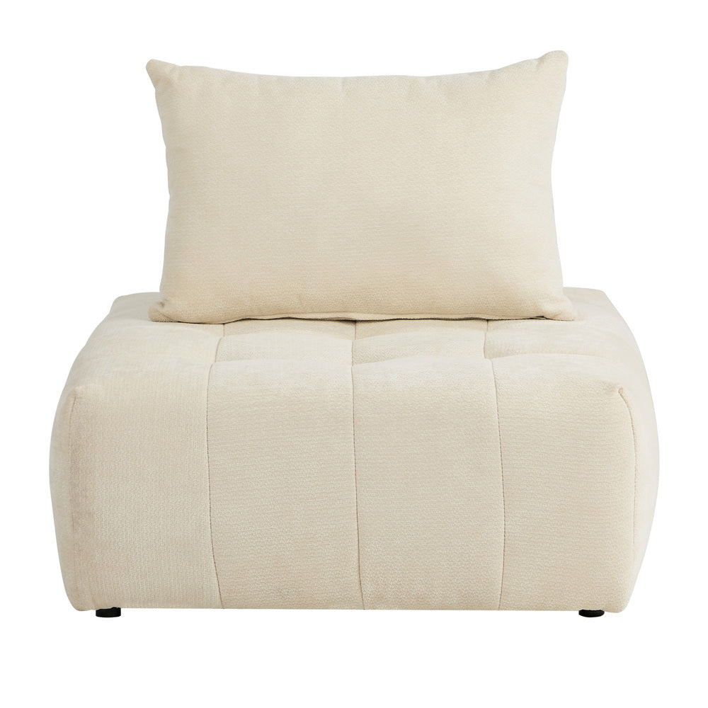 Chenille Floor Sofa Modular Armless Beige | Simpledeals