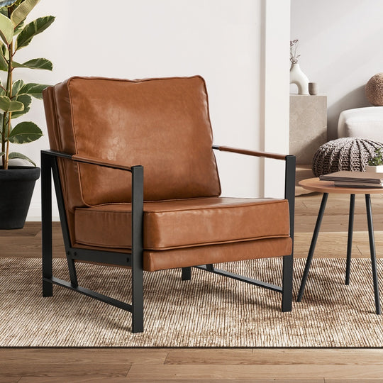 Lounge Armchair Sofa Chair Leather Accent Chair