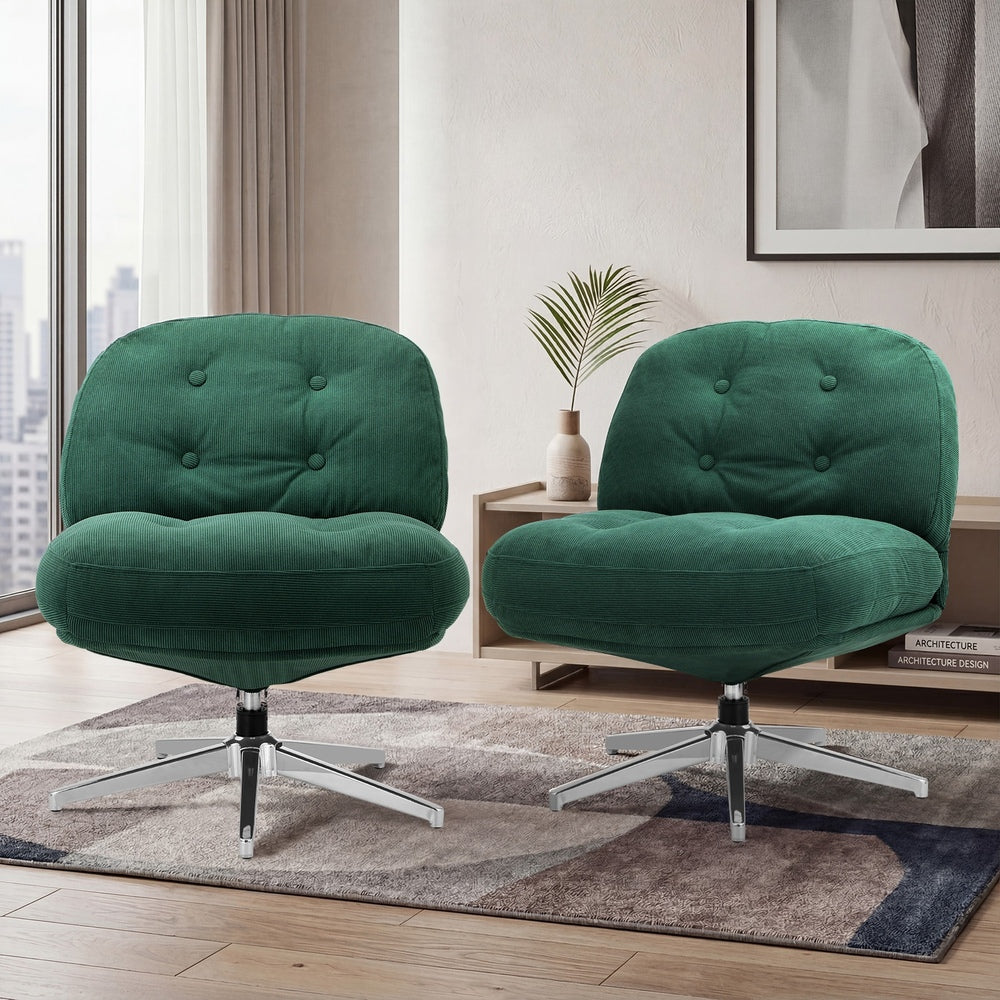 Swivel Accent Armchairs Set of 2 Green | Simpledeals