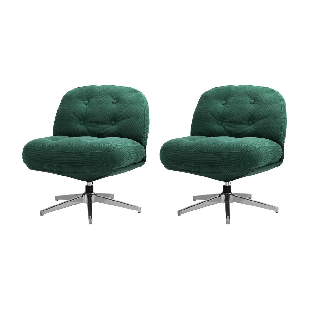 Swivel Accent Armchairs Set of 2 Green | Simpledeals