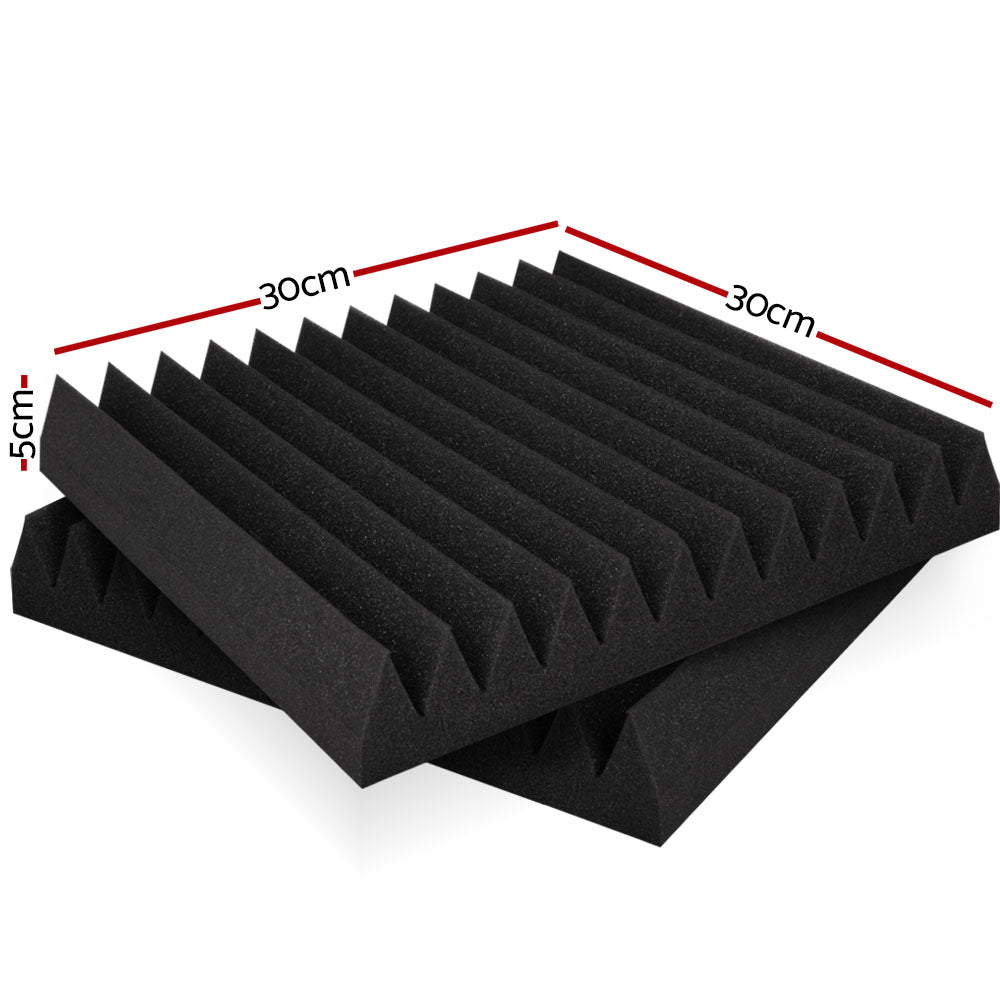 40 Acoustic Foam Panels 30x30x5cm Sound Absorption Wedge Studio Foam Tiles