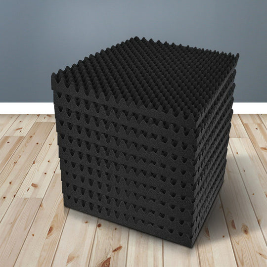 60pcs Studio Acoustic Foam Sound Absorption Proofing Panels 50x50cm Black Eggshell - Audio Accessories