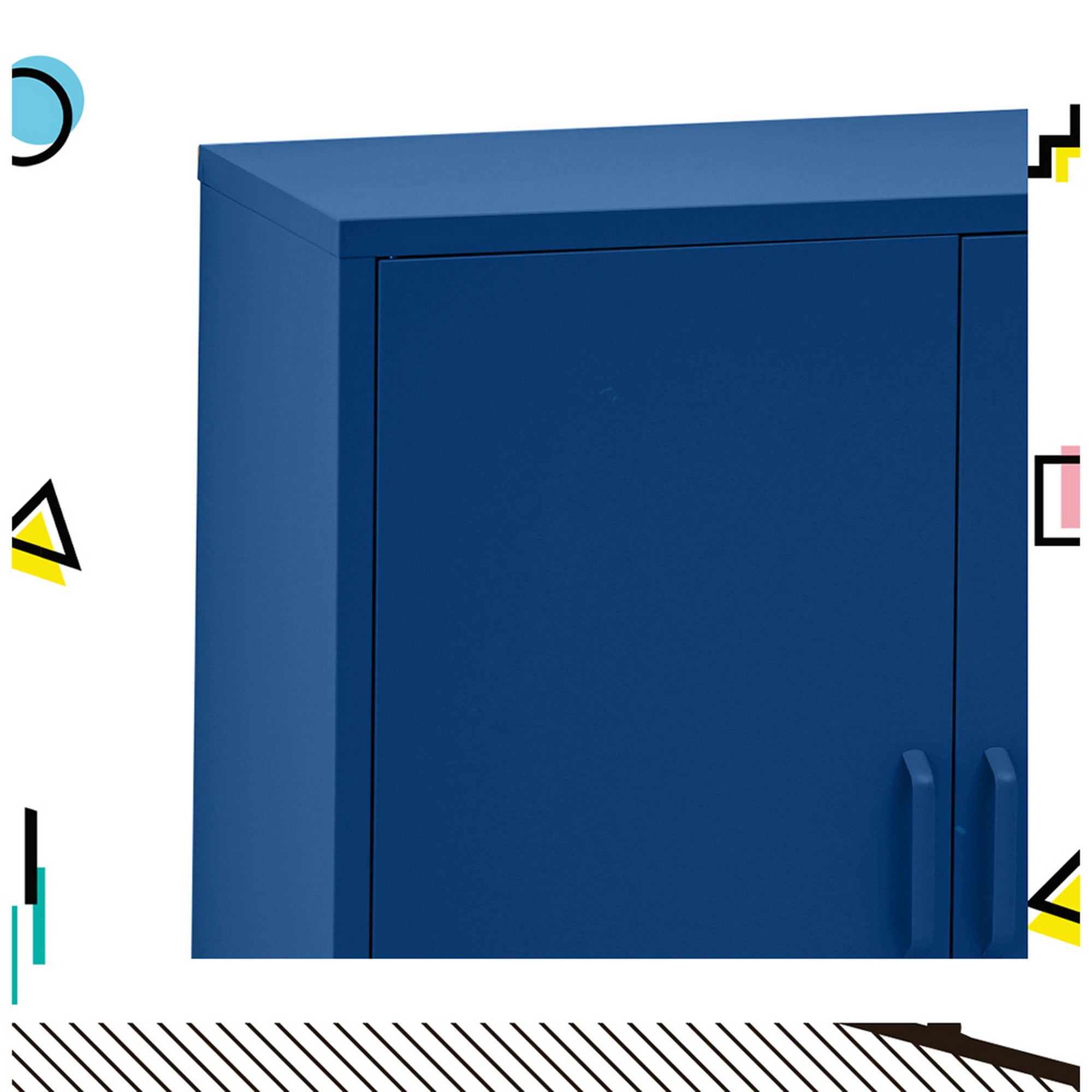 Buffet Sideboard Metal Cabinet - SWEETHEART Charcoal/Blue/Green