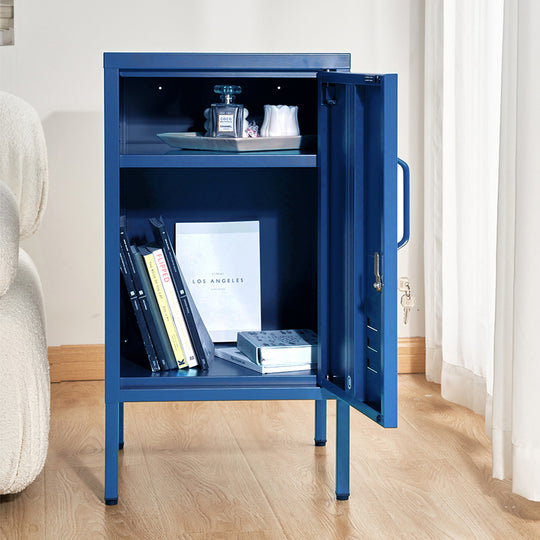 Bedside Table Metal Cabinet - Blue | Bedside Tables