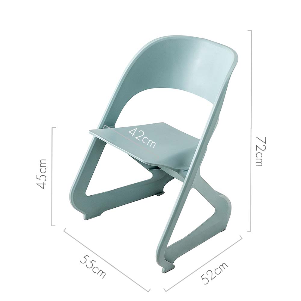 Set of 4 Dining Chairs Office Cafe Lounge Seat Stackable Plastic Leisure Chairs WH/GY/BL/OR/BG