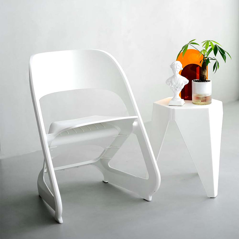 Set of 4 Dining Chairs Office Cafe Lounge Seat Stackable Plastic Leisure Chairs WH/GY/BL/OR/BG | Office & De - photo 33