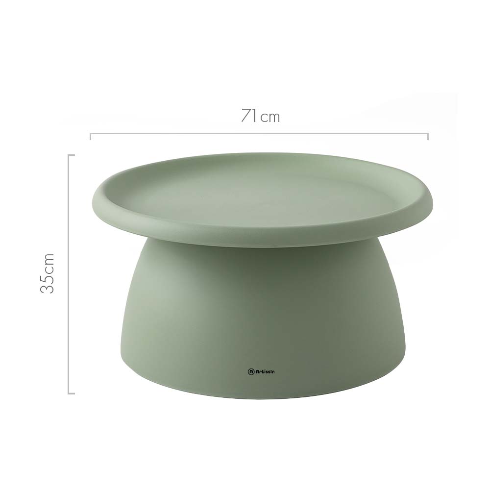 Coffee Table Mushroom Nordic Round Large Side Table 70CM WH/GR/YE/PK/GY/RD