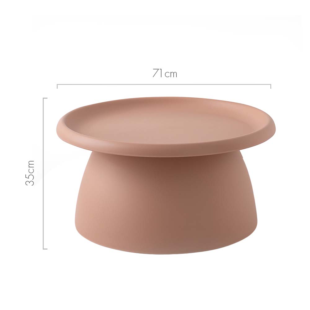 Coffee Table Mushroom Nordic Round Large Side Table 70CM WH/GR/YE/PK/GY/RD