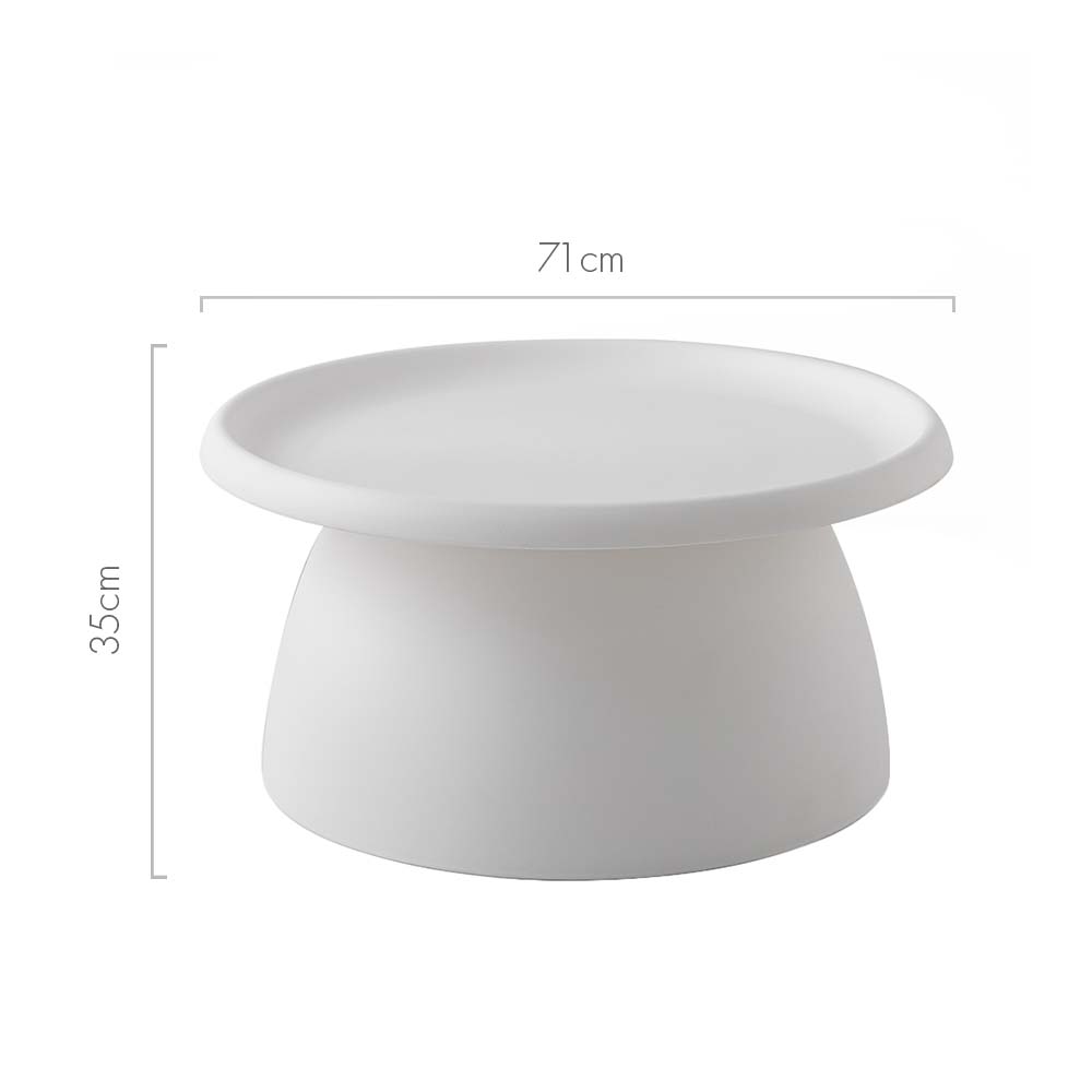Coffee Table Mushroom Nordic Round Large Side Table 70CM WH/GR/YE/PK/GY/RD