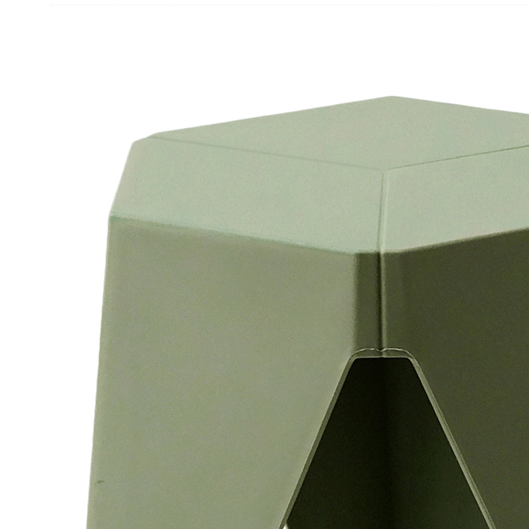 Stylish Black Plastic Foot Stools - Set of 2