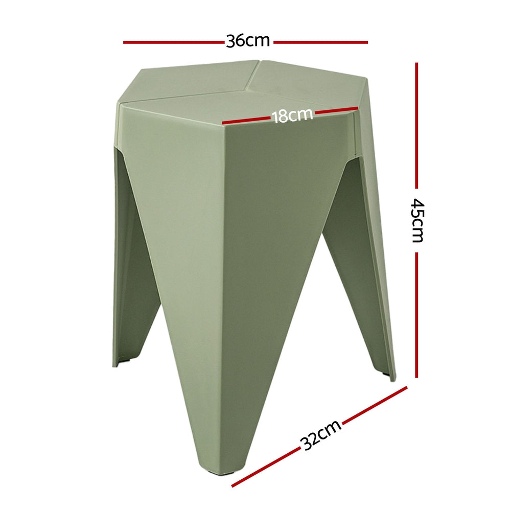 4PC Puzzle Stool Plastic Bar Stools Stackable