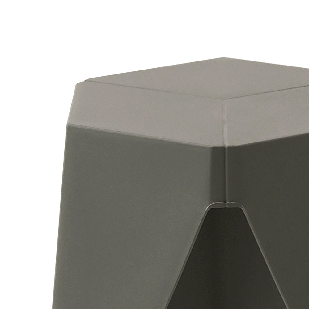 Stylish Black Plastic Foot Stools - Set of 2