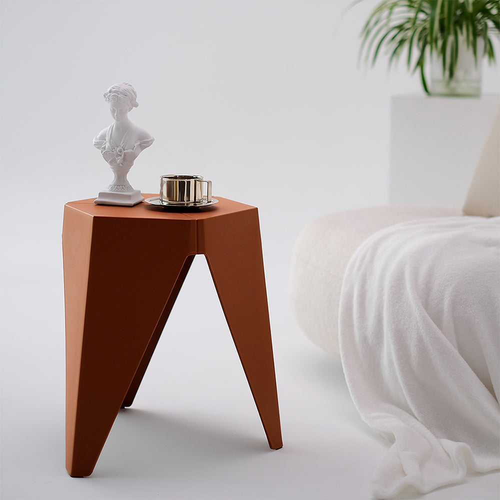 Stylish Black Plastic Foot Stools - Set of 2