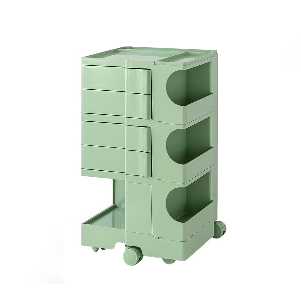 Side Tables - Modern Boby Trolley Mobile Storage Cart Shelf 5 Tier Drawer YE/OR/GR/GY/PK/WH