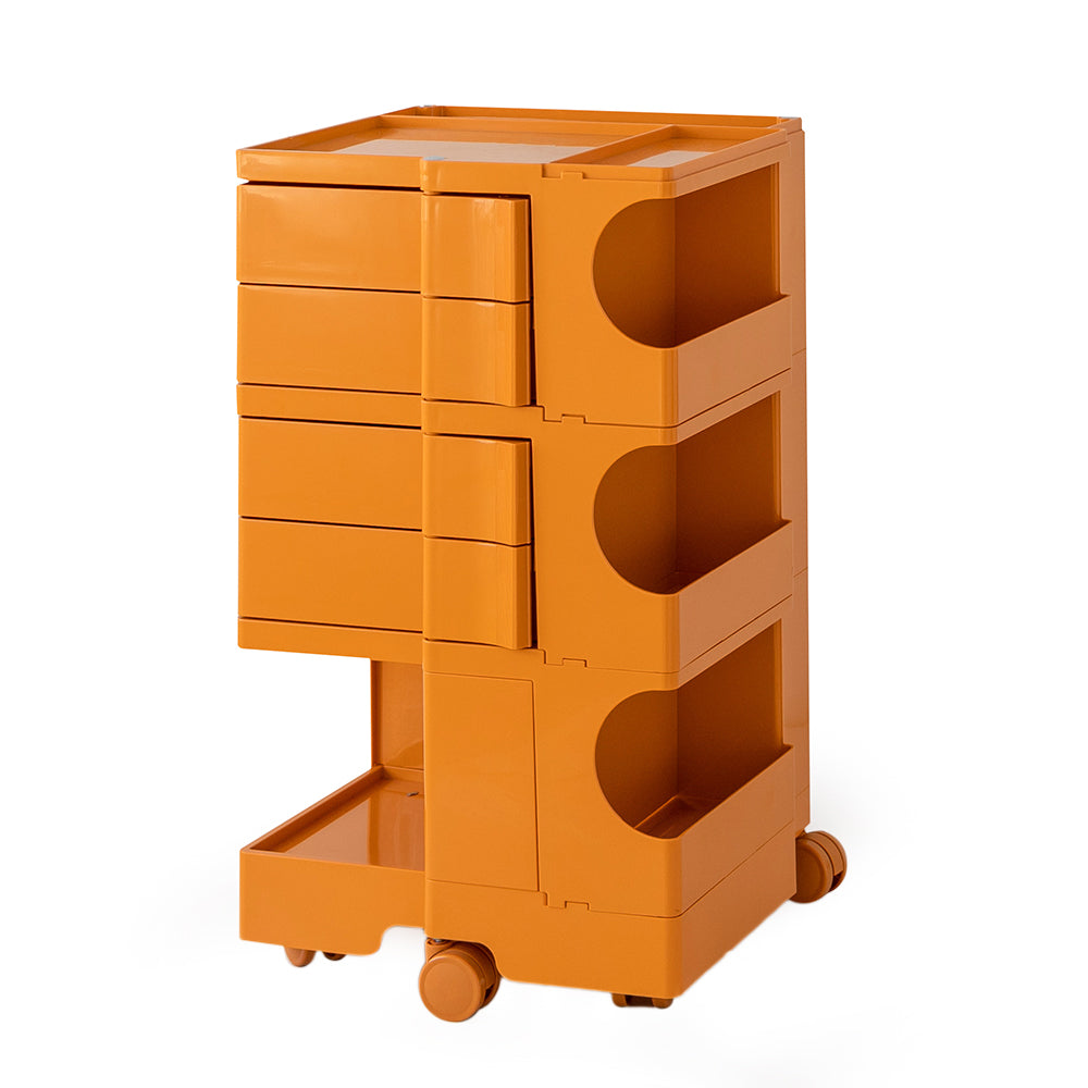 Side Tables - Modern Boby Trolley Mobile Storage Cart Shelf 5 Tier Drawer YE/OR/GR/GY/PK/WH - photo 20