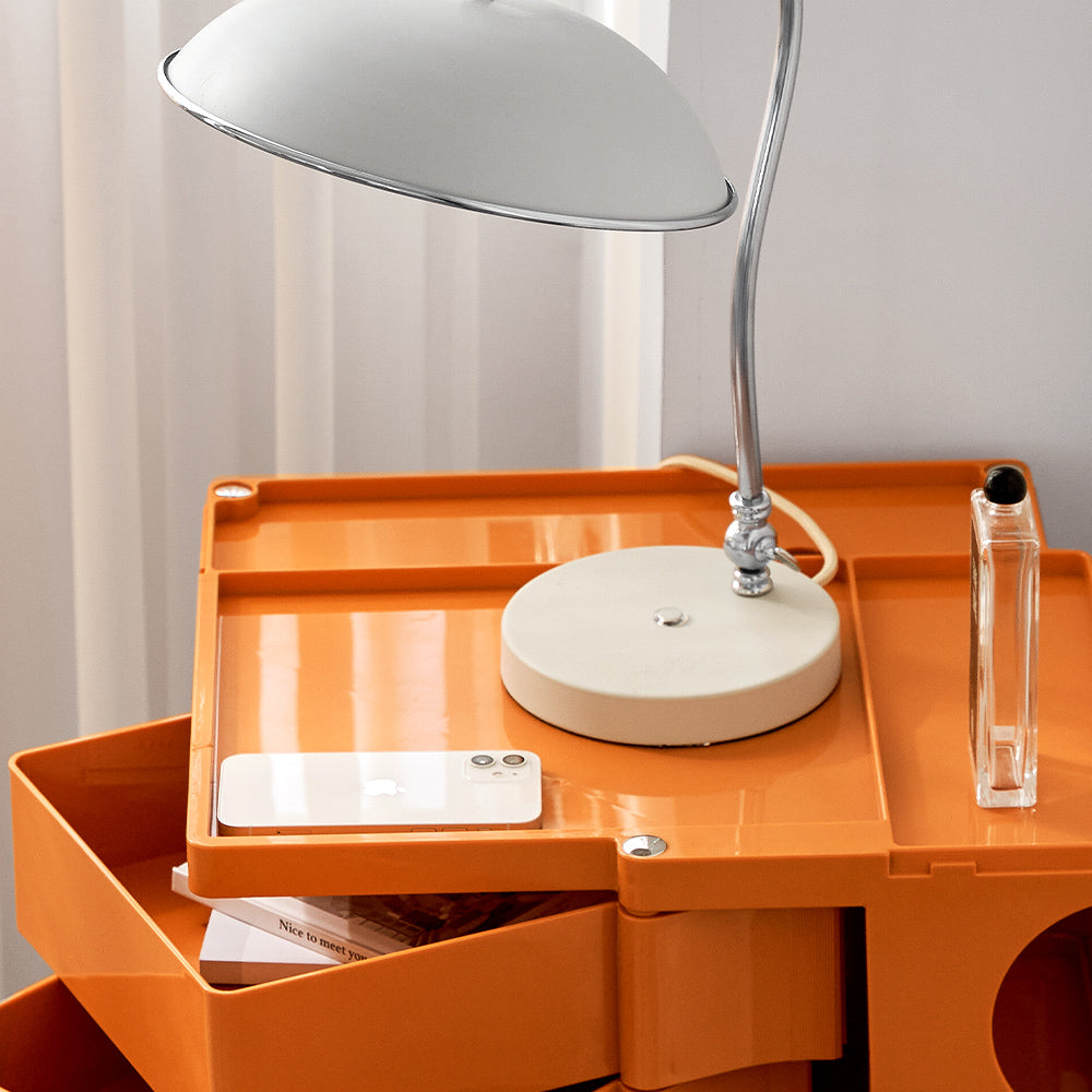 Modern Boby Trolley Mobile Storage Cart Shelf 5 Tier Drawer YE/OR/GR/GY/PK/WH with Side Tables - photo 23
