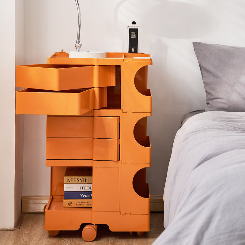 Modern Boby Trolley Mobile Storage Cart Shelf 5 Tier Drawer YE/OR/GR/GY/PK/WH - Side Tables - photo 19