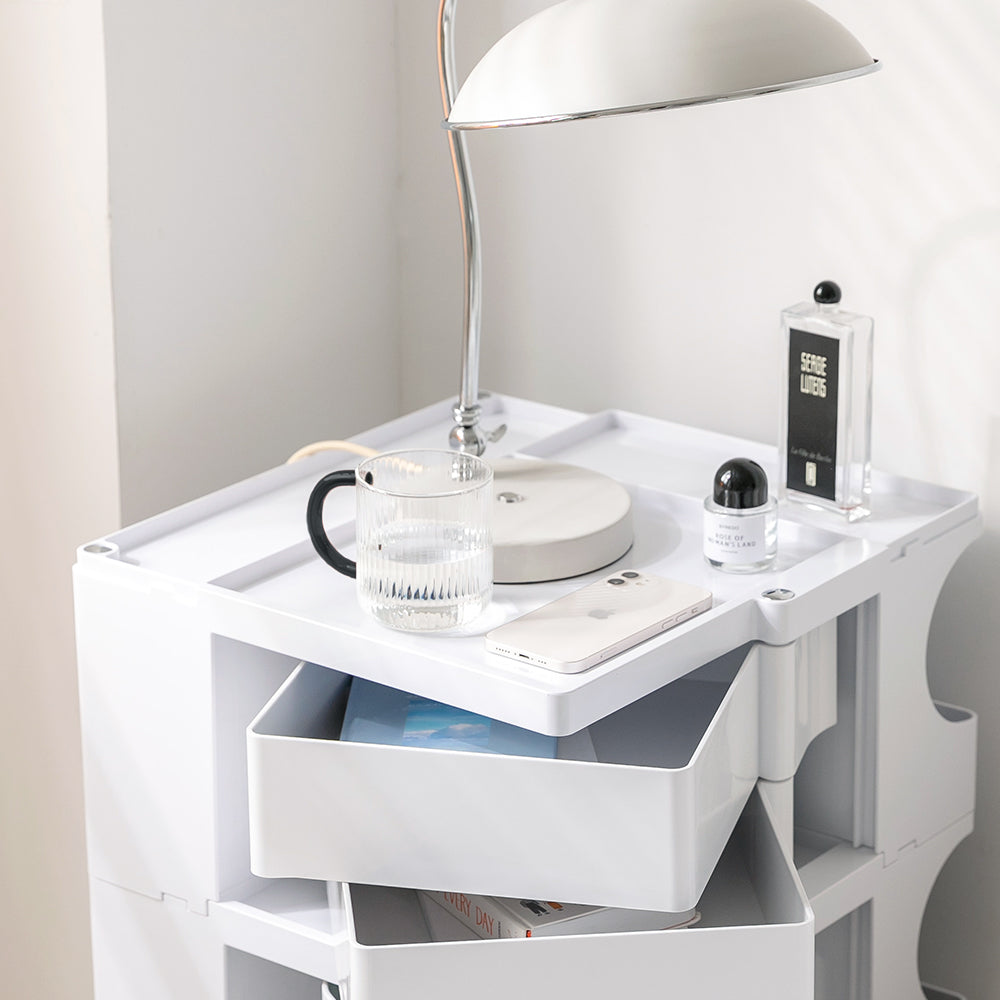 Modern Boby Trolley Mobile Storage Cart Shelf 5 Tier Drawer YE/OR/GR/GY/PK/WH | Side Tables - photo 41