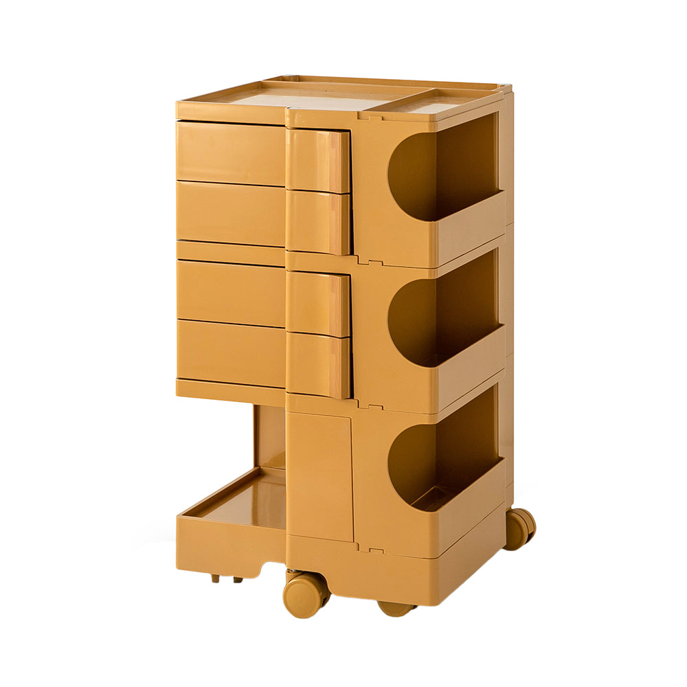 Modern Boby Trolley Mobile Storage Cart Shelf 5 Tier Drawer YE/OR/GR/GY/PK/WH | Side Tables - photo 46