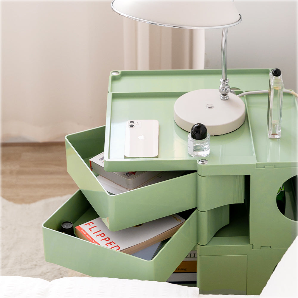 stylish Boby Trolley Storage Bedside Table Mobile Cart 3 Tier YE/OR/GR/GY/PK/WH, Side Tables - photo 7