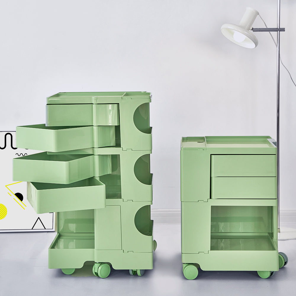 stylish Boby Trolley Storage Bedside Table Mobile Cart 3 Tier YE/OR/GR/GY/PK/WH