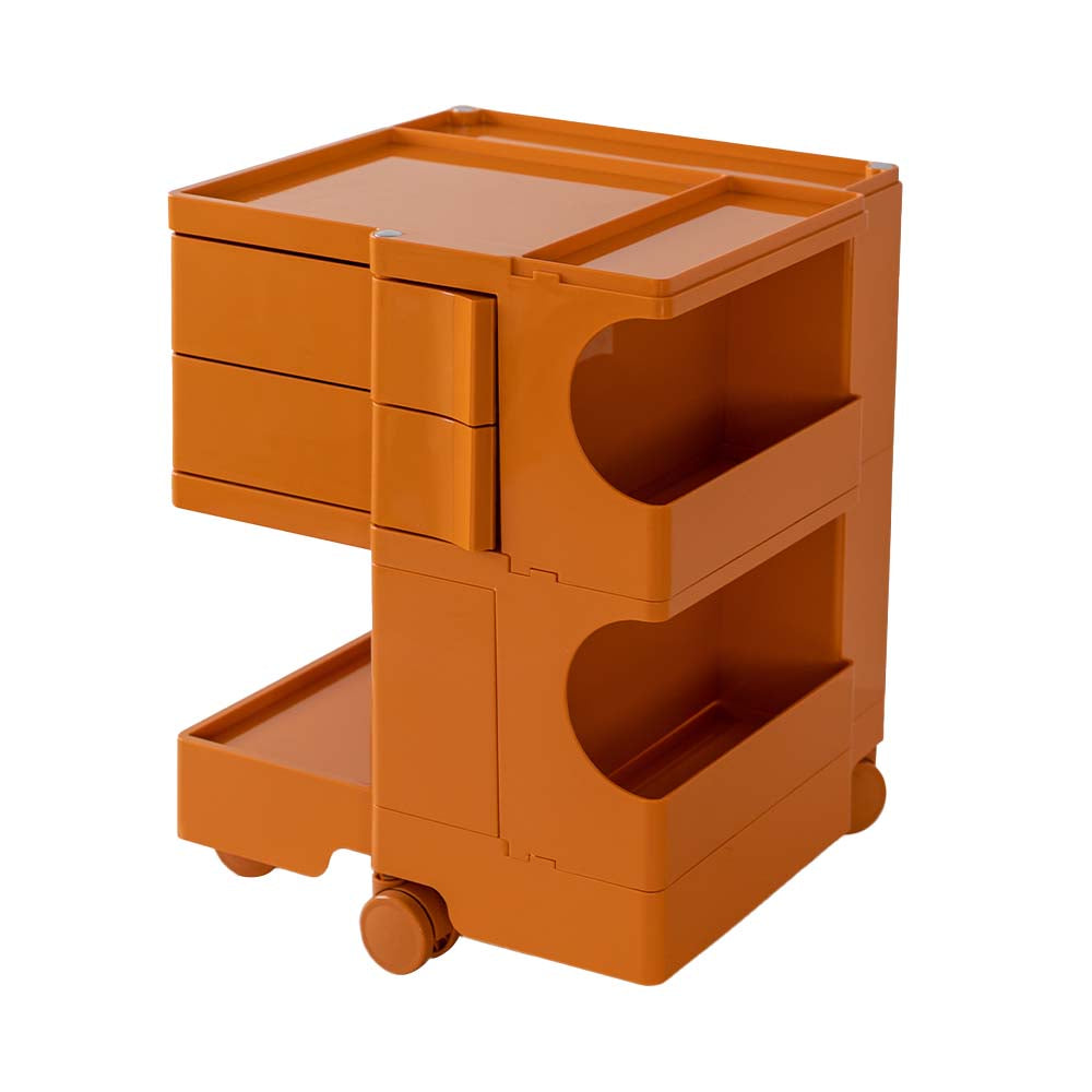 stylish Boby Trolley Storage Bedside Table Mobile Cart 3 Tier YE/OR/GR/GY/PK/WH, Side Tables - photo 12