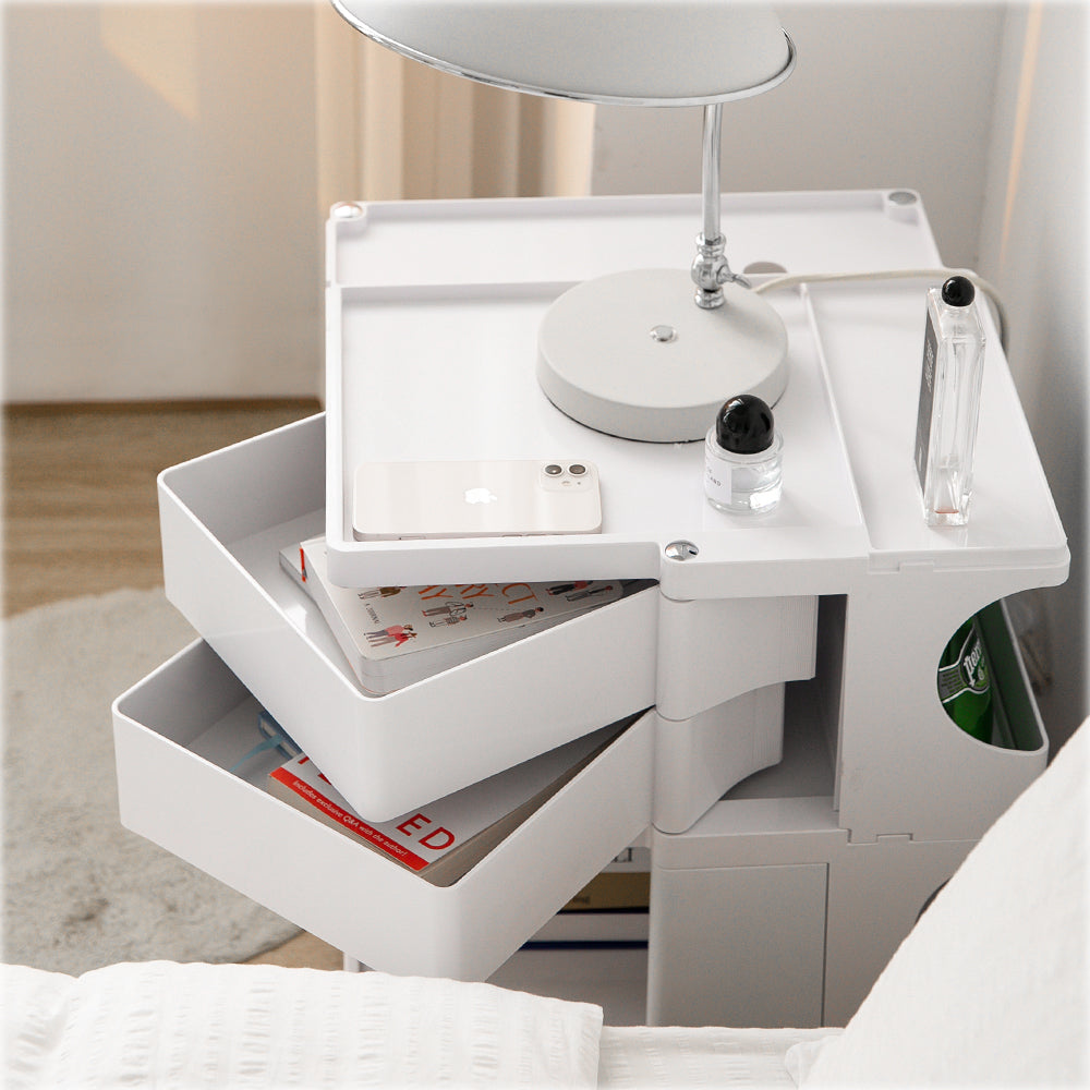 Side Tables - stylish Boby Trolley Storage Bedside Table Mobile Cart 3 Tier YE/OR/GR/GY/PK/WH - photo 25