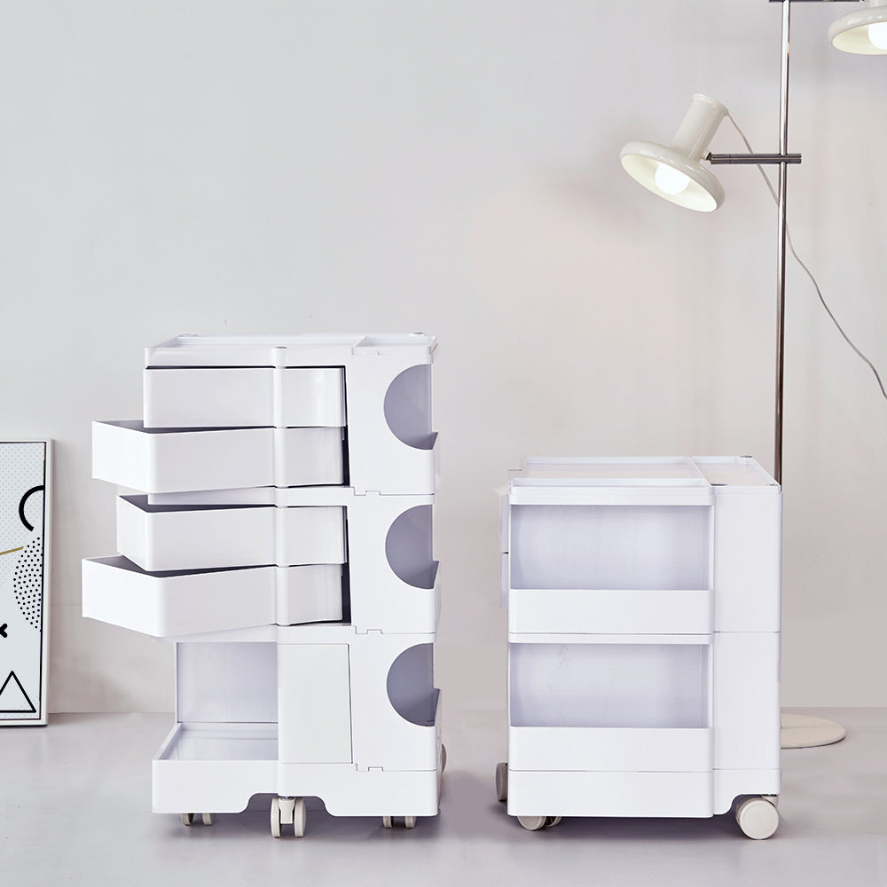 stylish Boby Trolley Storage Bedside Table Mobile Cart 3 Tier YE/OR/GR/GY/PK/WH - Side Tables - photo 19