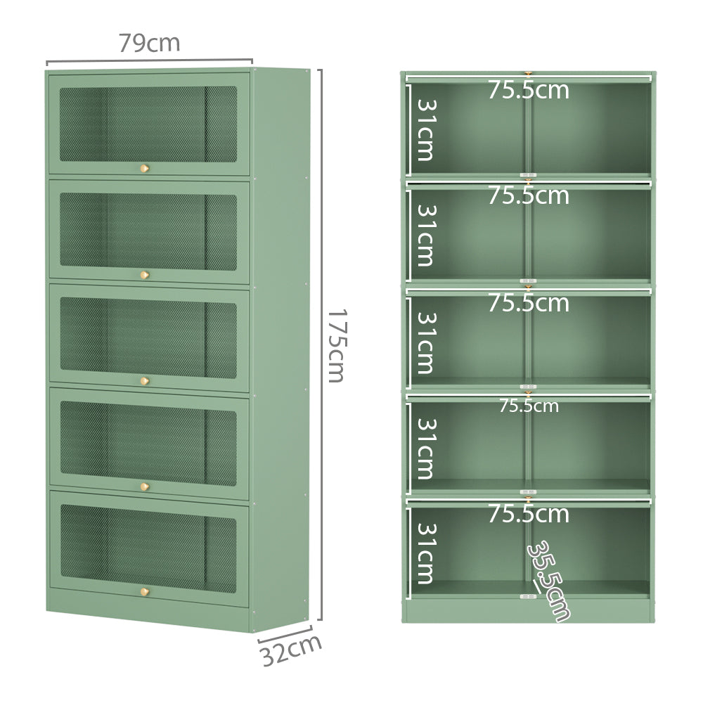 Buffet Sideboard Metal Cabinet ELIA Green Storage Cupboard
