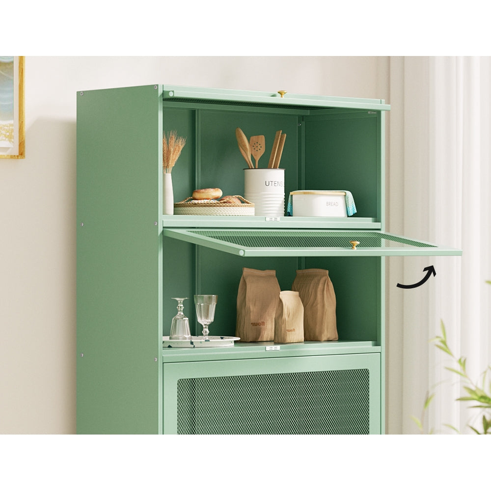 Buffet Sideboard Metal Cabinet ELIA Green Storage Cupboard