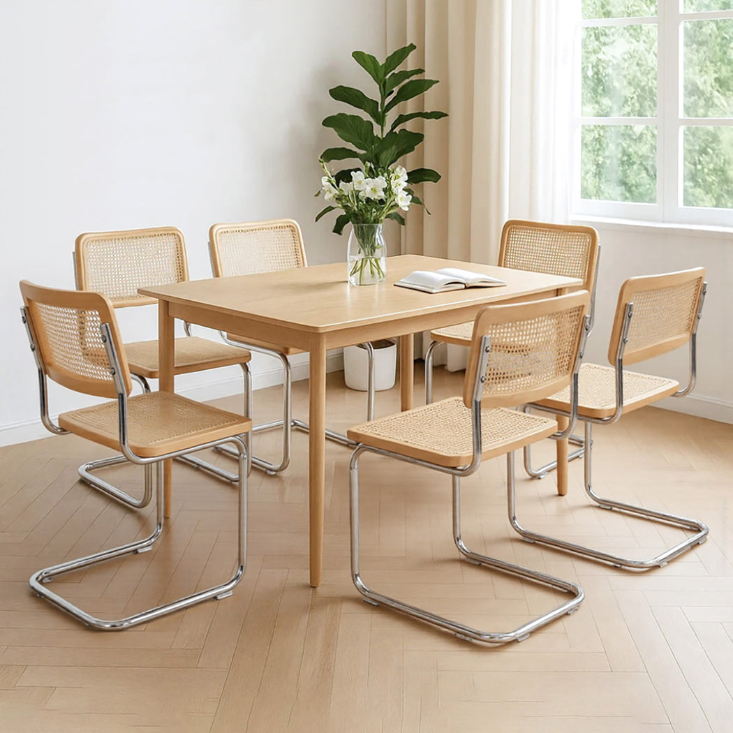 Compact 6x Rattan Chair Dining Chairs  Sleek Modern Look Classic