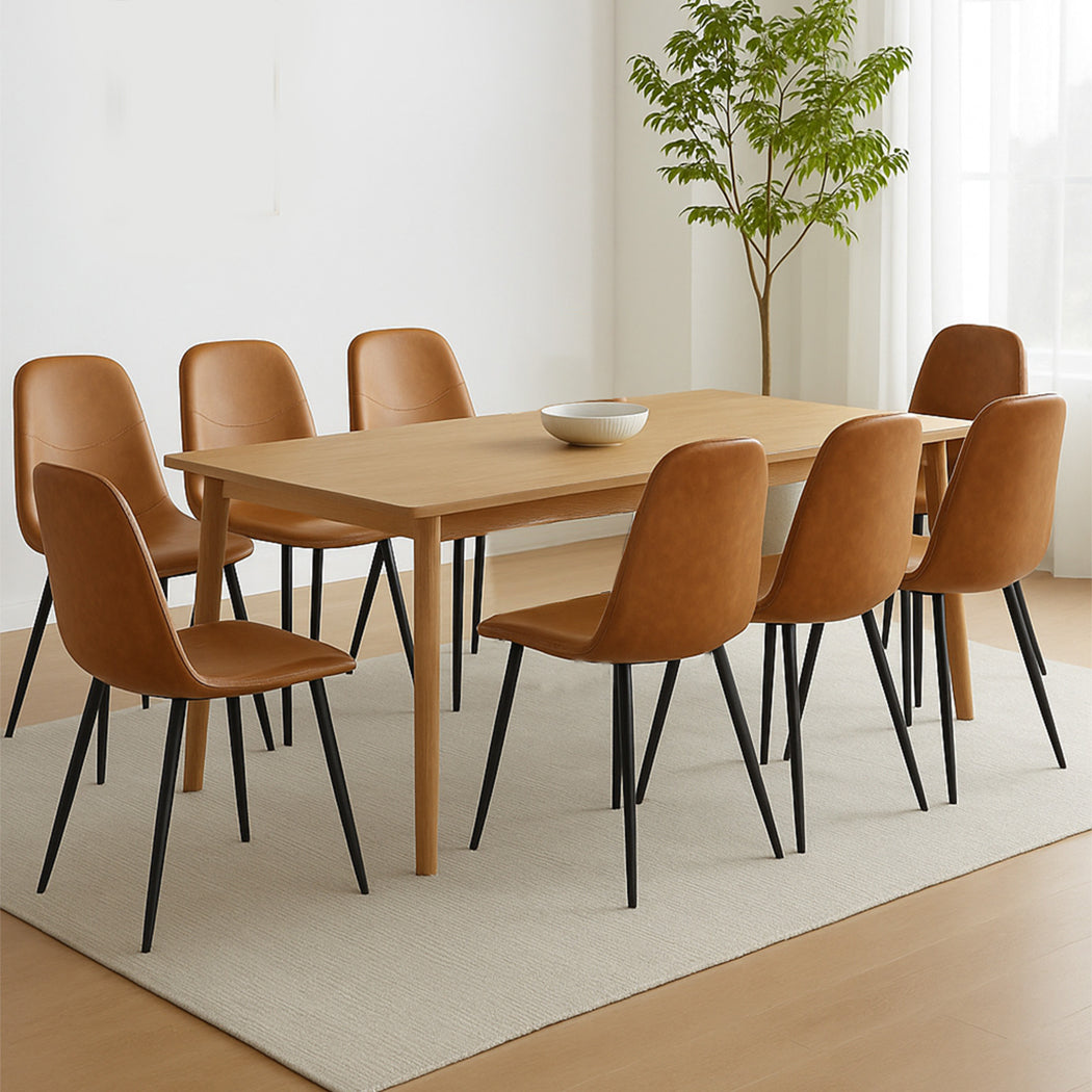 Ergonomic 8x Dining Chairs Kitchen Eames  Soft Cushion Classic