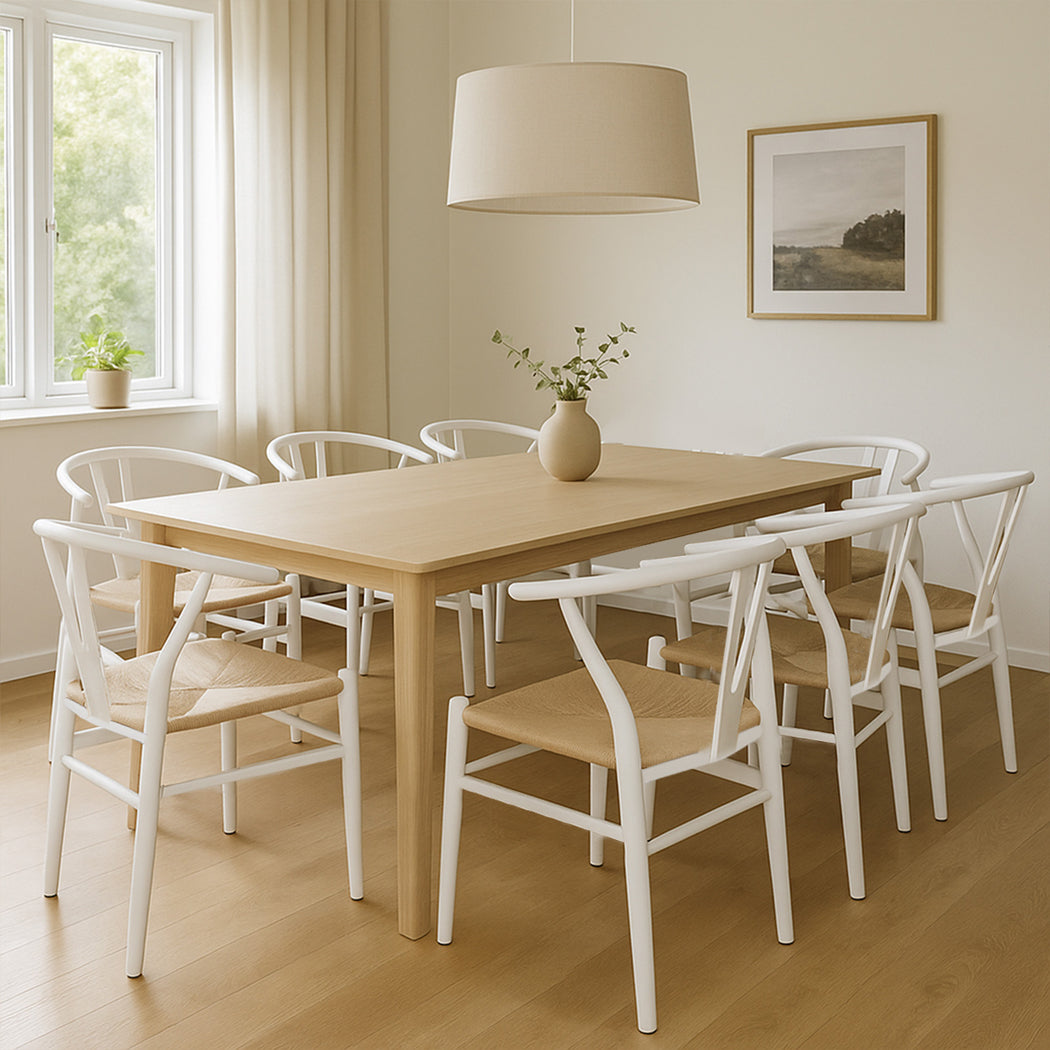 Functional 8x Dining Chairs Wooden Hans White  Foldable Function