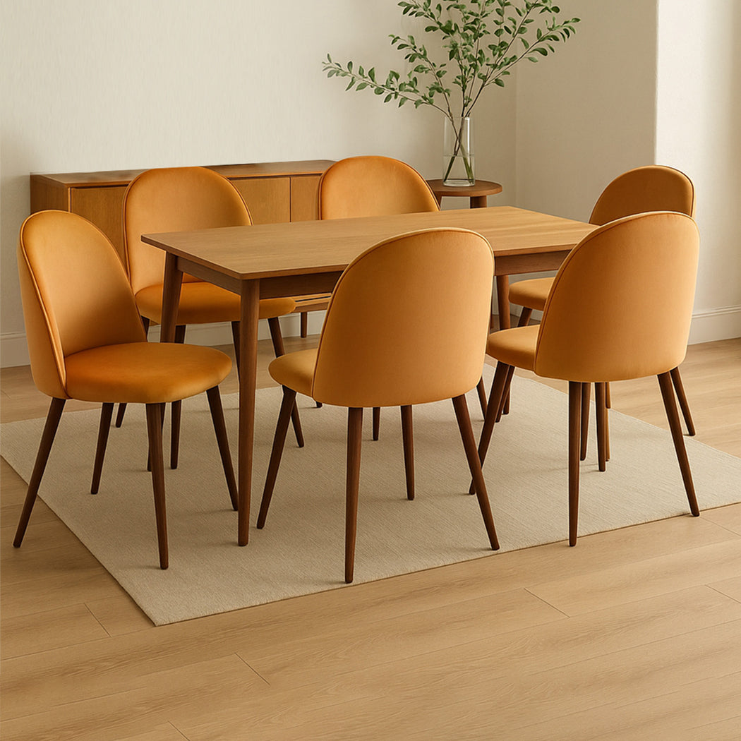 Ergonomic 6x Dining Chairs Seat French  Comfortable Design Classic