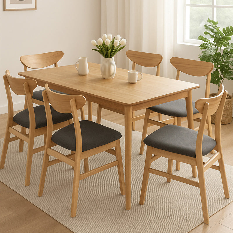 Versatile 6xDining Chairs Kitchen Chair Nature  Durable Frame