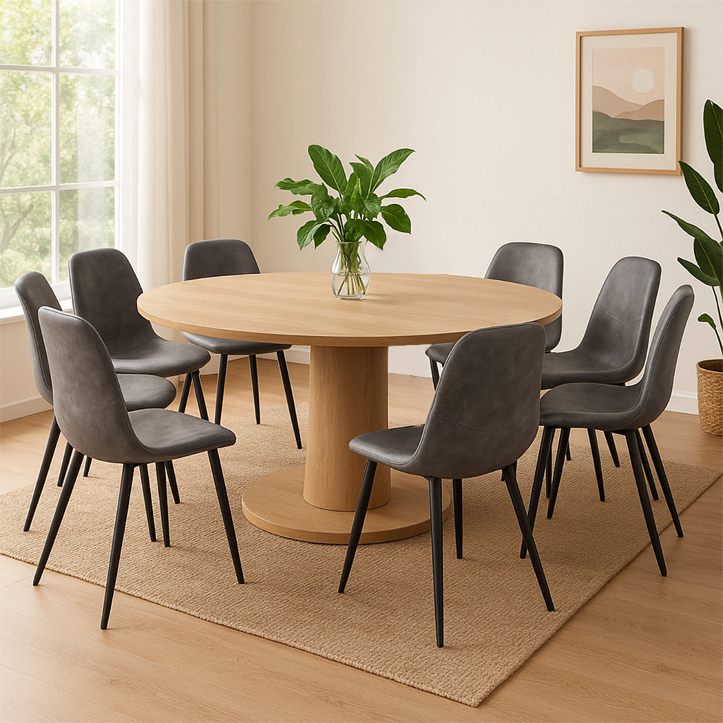 Elegant 8x Dining Chairs Kitchen Eames  Easy Assembly Classic