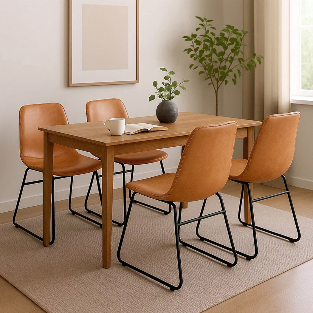 Ergonomic 4x Dining Chairs Kitchen Table  Adjustable Height
