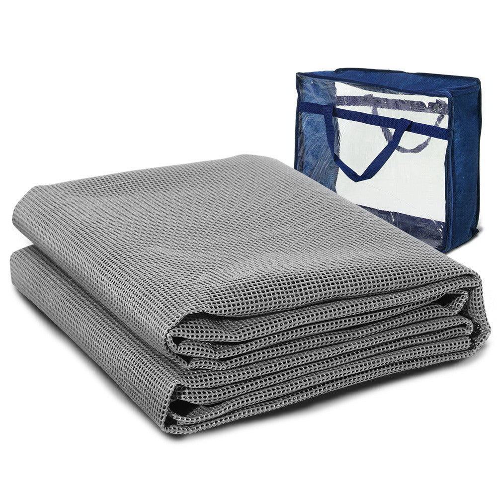 4M x 2.5M Caravan Camping Floor Mat Mesh Outdoor Anti-Slip Ground Cover Matting